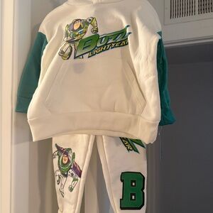Disney Buzz Lightyear Kids Jogger Set - White and Green